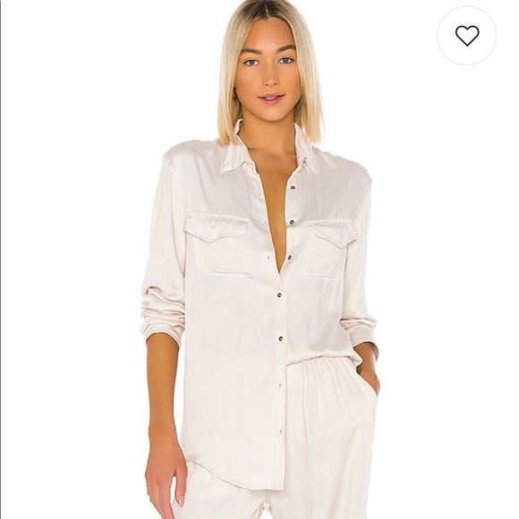 Indah Emma Solid Long Sleeve Button Up Shirt - Picture 2 of 4